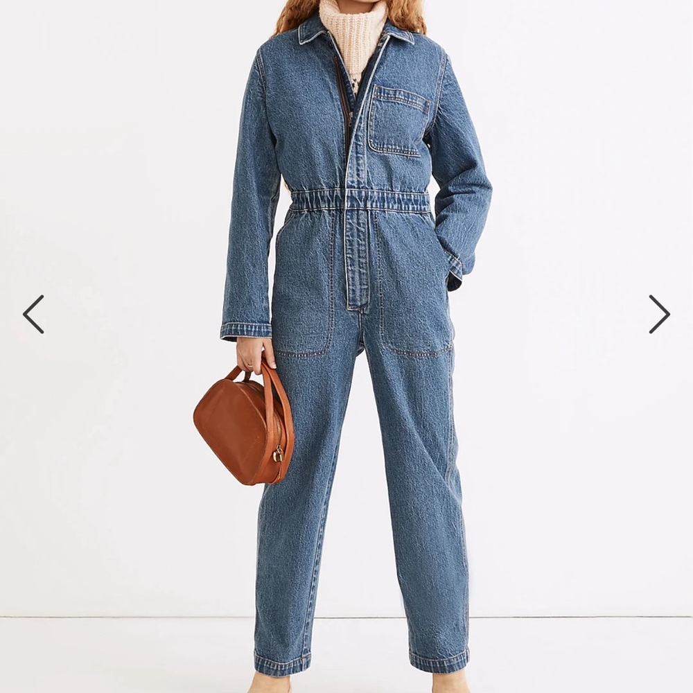 XS Madewell Denim Straight Coverall Jumpsuit